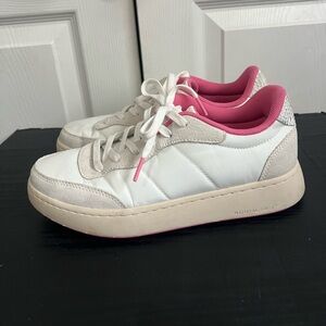 Woden May Court Sneakers White and Aurora Pink US 6.5